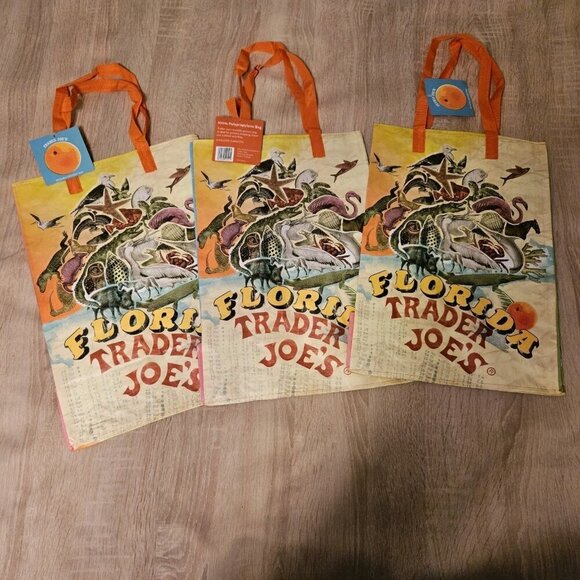 Trader Joe’s Reusable Bag State Of Florida Tj NEW WITH TAGS - Picture 1 of 2